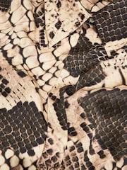 Reiss Snake Flora Silk Snake Print Drape Back Shirt - Image 6 of 6