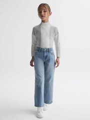 Reiss Denim Marion Junior Straight Leg Sequin Detail Jeans - Image 3 of 6