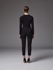 LK Bennett Black Jersey Eames Wrap Top - Image 2 of 4