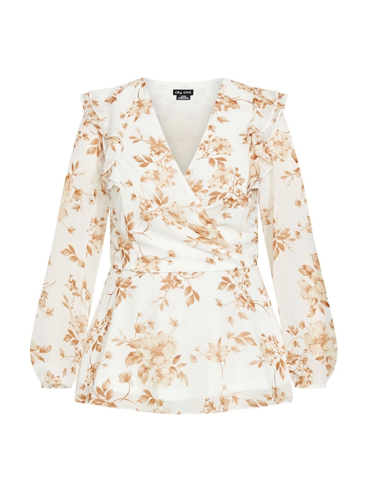 City Chic Ellie White Top - Image 3 of 3 City Chic Ellie White Top - Image 3 of 3