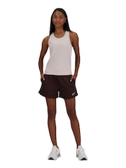 New Balance Grey Linear Heritage Rib Knit Racer Tank - Image 4 of 7