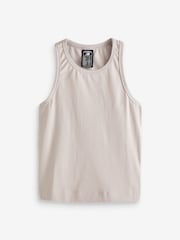 New Balance Grey Linear Heritage Rib Knit Racer Tank - Image 7 of 7
