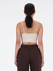 New Balance Grey Linear Heritage Soft Bra Top - Image 2 of 6