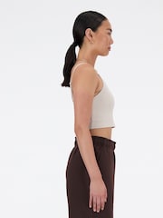 New Balance Grey Linear Heritage Soft Bra Top - Image 3 of 6