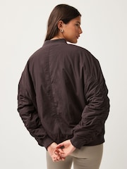 New Balance Black Linear Heritage Woven Bomber Jacket - Image 3 of 6