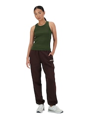 New Balance Green Linear Heritage Rib Knit Racer Tank - Image 3 of 7