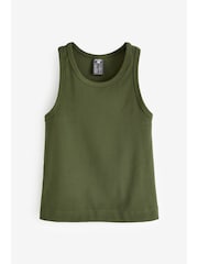 New Balance Green Linear Heritage Rib Knit Racer Tank - Image 7 of 7