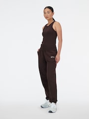 New Balance Brown Linear Heritage Rib Knit Racer Tank - Image 5 of 7