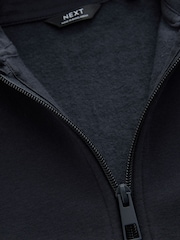 Navy Blue Plain Zip Through Hoodie (3-16yrs) - Image 3 of 4