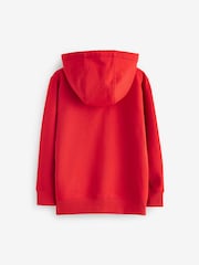 Red Plain Zip Through Hoodie (3-16yrs) - Image 2 of 4