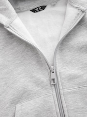 Grey Plain Zip Through Hoodie (3-16yrs) - Image 3 of 4