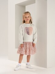 Angel & Rocket Grey Madelyn Sequin Skirt Sweat Dress - Image 1 of 6