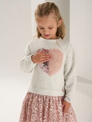 Angel & Rocket Grey Madelyn Sequin Skirt Sweat Dress - Image 3 of 6