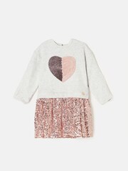 Angel & Rocket Grey Madelyn Sequin Skirt Sweat Dress - Image 4 of 6