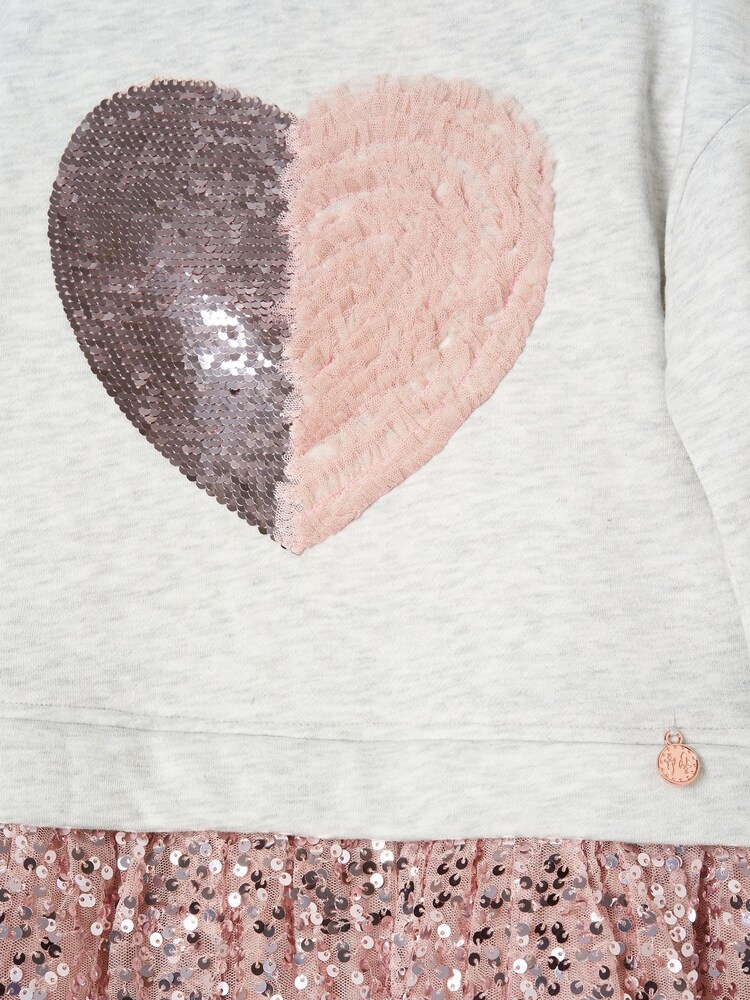 Angel & Rocket Grey Madelyn Sequin Skirt Sweat Dress - Image 6 of 6