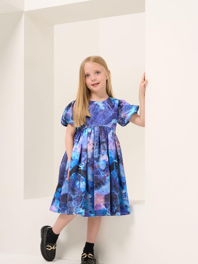 Angel & Rocket Blue Lucia Galaxy Print Dress - Image 1 of 5
