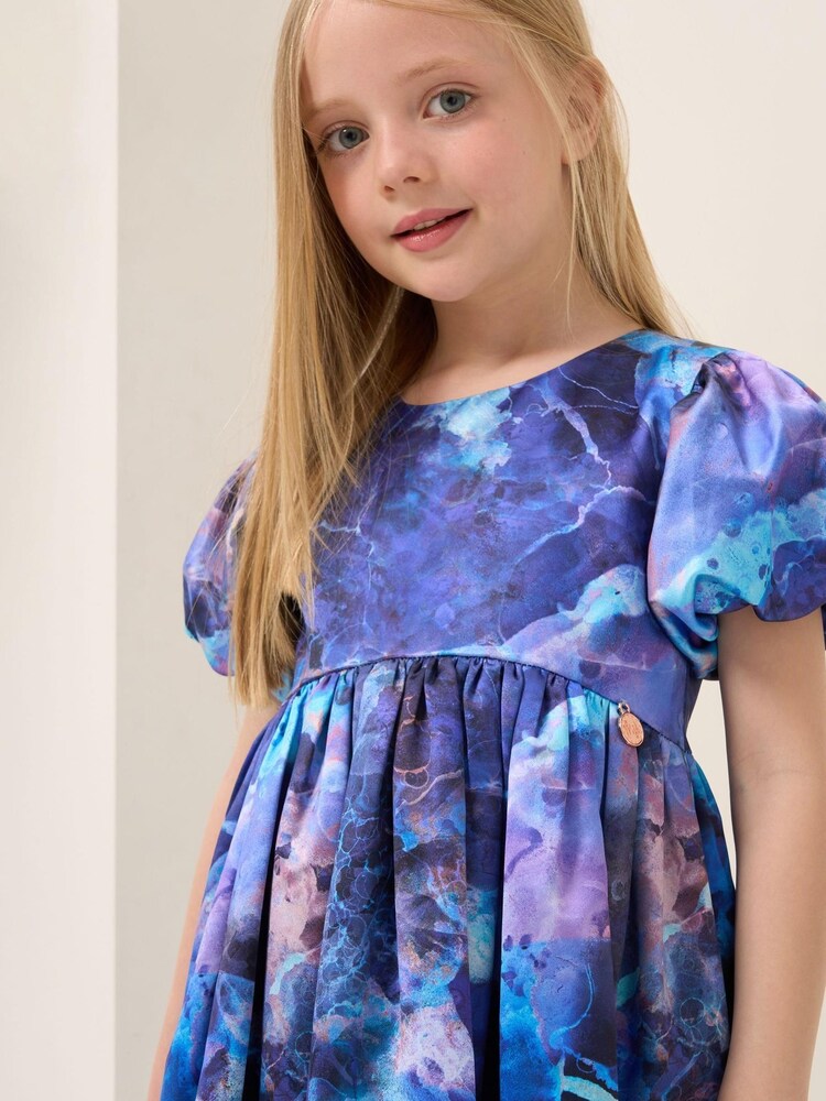 Angel & Rocket Blue Lucia Galaxy Print Dress - Image 2 of 5