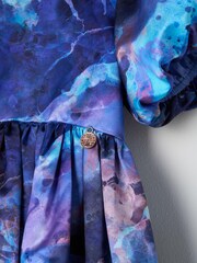 Angel & Rocket Blue Lucia Galaxy Print Dress - Image 5 of 5