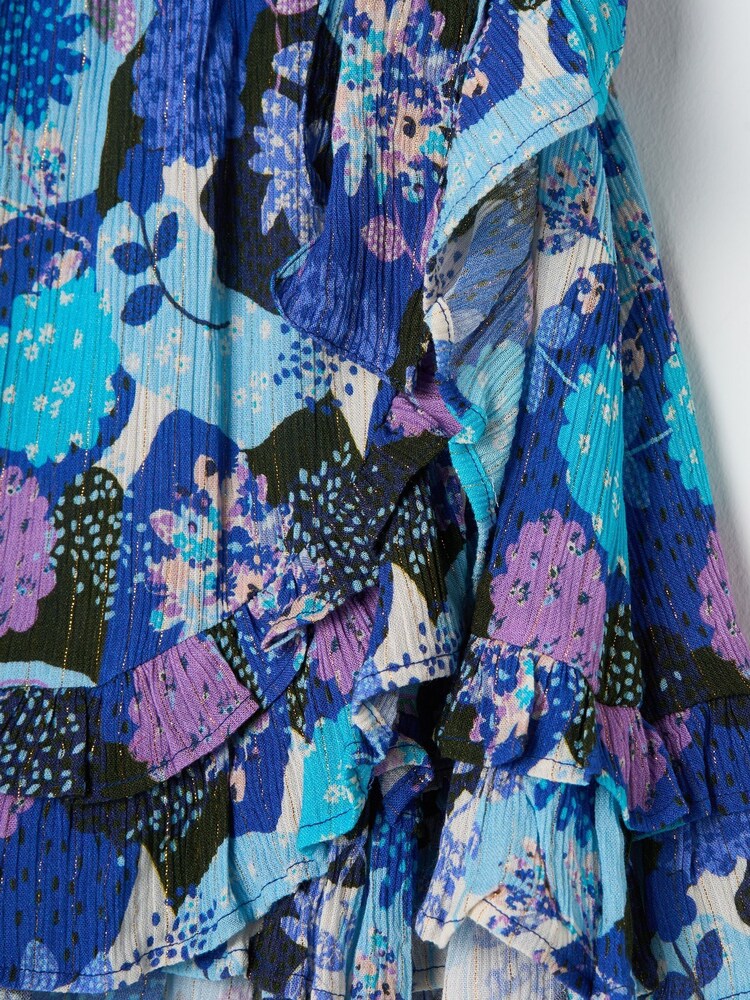 Angel & Rocket Blue Willow Mock Wrap Frill Skirt - Image 5 of 5