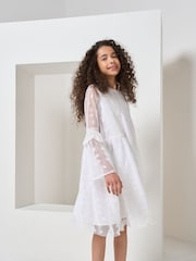 Angel & Rocket White Lace Bell Boho Dress - Image 1 of 3