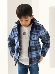 Angel & Rocket Blue Mac Reversible Double Pocket Shirt - Image 1 of 7