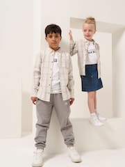 Angel & Rocket Cream Noah Check Pocket 100% Cotton Shirt - Image 3 of 6