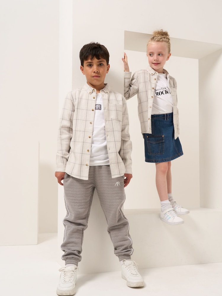 Angel & Rocket Cream Noah Check Pocket 100% Cotton Shirt - Image 3 of 6