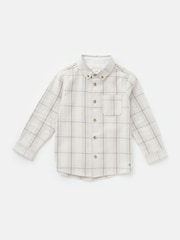 Angel & Rocket Cream Noah Check Pocket 100% Cotton Shirt - Image 4 of 6