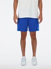 New Balance Blue 100% Cotton Fleece Shorts - Image 1 of 5