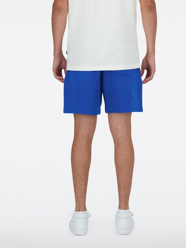New Balance Blue 100% Cotton Fleece Shorts - Image 2 of 5
