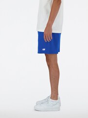 New Balance Blue 100% Cotton Fleece Shorts - Image 4 of 5