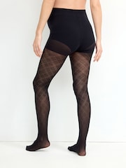 Black Check Maternity Pattern Tights - Image 3 of 3