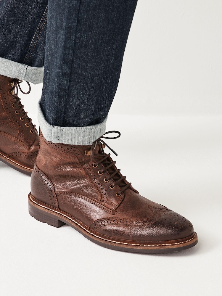 Brown Modern Heritage Brogue Boots - Image 1 of 6