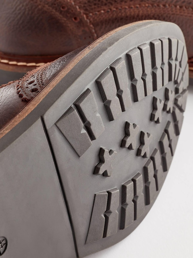 Brown Modern Heritage Brogue Boots - Image 6 of 6