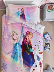 Disney Frozen Pink 100% Cotton Duvet Cover and Pillowcase Set - Image 2 of 9