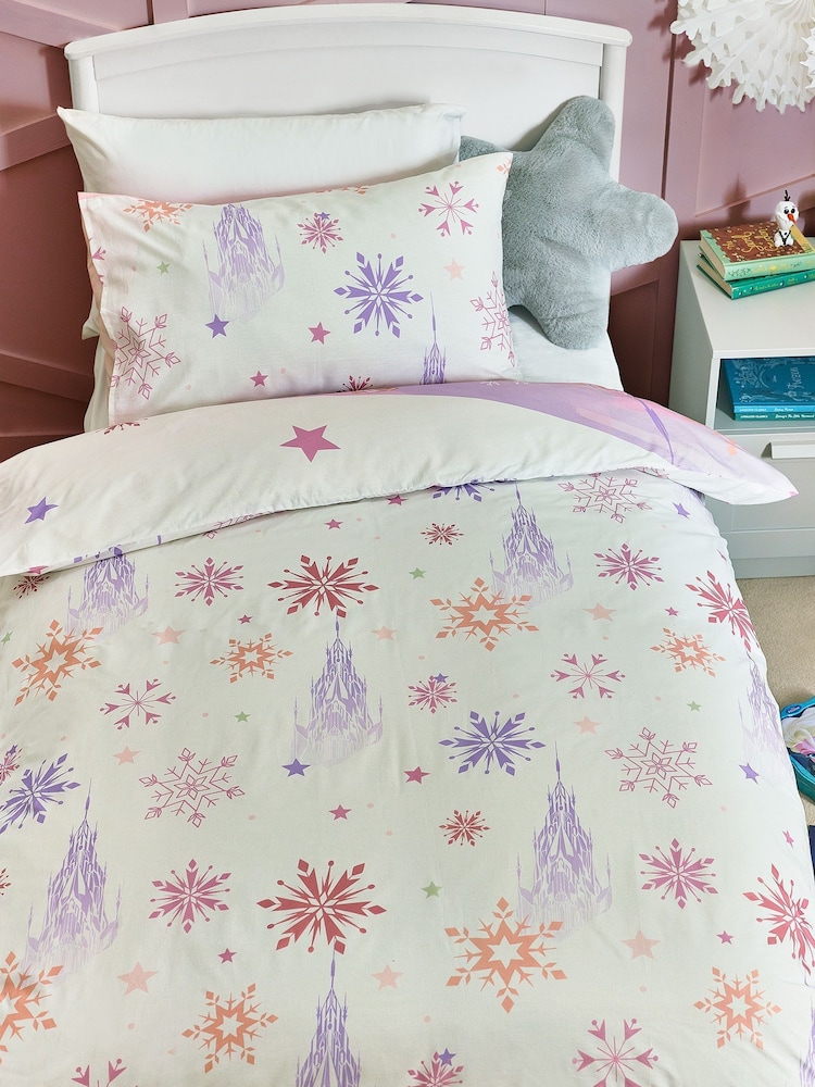 Disney Frozen Pink 100% Cotton Duvet Cover and Pillowcase Set - Image 4 of 9