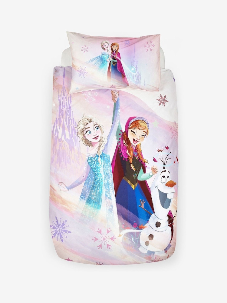 Disney Frozen Pink 100% Cotton Duvet Cover and Pillowcase Set - Image 6 of 9