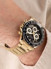 Sekonda Mens Circuit 39mm Analogue Gold Tone Watch With Case And Stainless Steel Bracelet With Dial - Image 1 of 6
