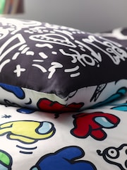 Black Among Us 100% Cotton Duvet Cover and Pillowcase Set - Image 2 of 7