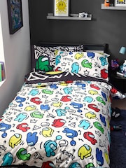 Black Among Us 100% Cotton Duvet Cover and Pillowcase Set - Image 7 of 7