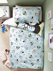 White Disney Minnie Mouse 100% Cotton Single Duvet Cover and Pillowcase Set - Image 4 of 10