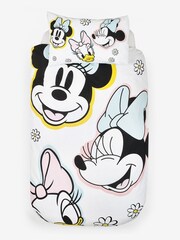 White Disney Minnie Mouse 100% Cotton Single Duvet Cover and Pillowcase Set - Image 7 of 10