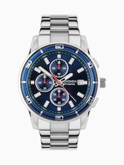 Sekonda Mens Midnight 44mm Analogue Silver Tone Watch With Case And Stainless Steel Bracelet With Dark Blue Dial - Image 2 of 6