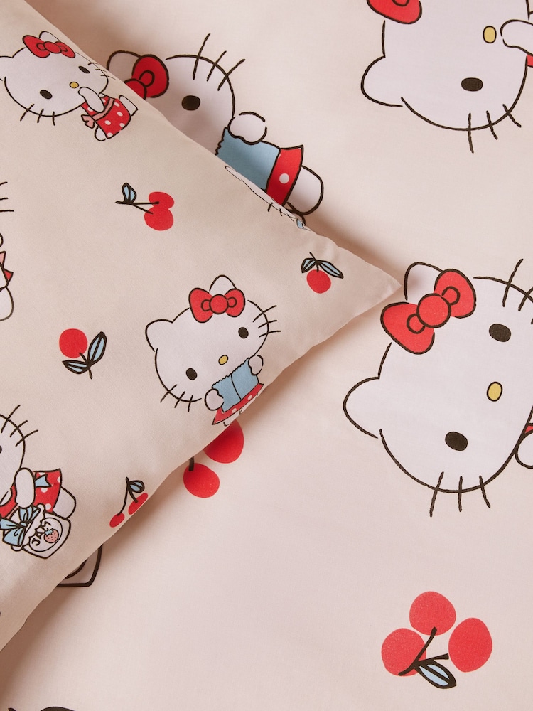 Natural Hello Kitty 100% Cotton Duvet Cover and Pillowcase Set - Image 8 of 8
