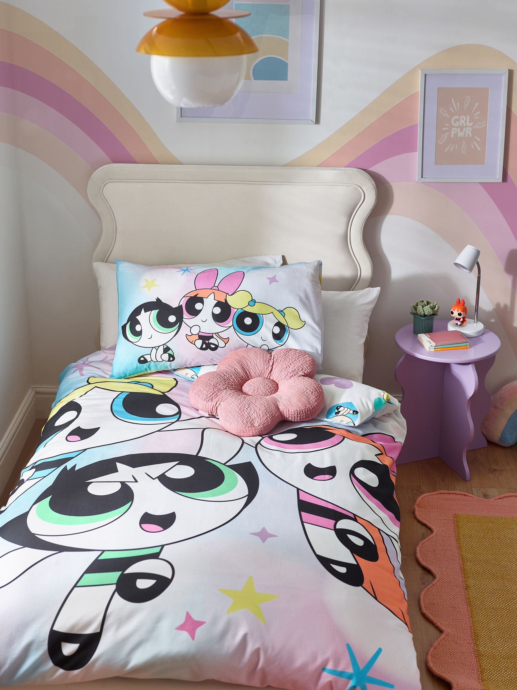 Buy Pink Powerpuff Girls 100 Cotton Duvet Cover and Pillowcase Set from Next Luxembourg