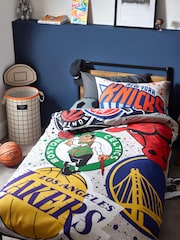 NBA 100% Cotton Single Duvet Cover and Pillowcase Set - Billede 1 af 7