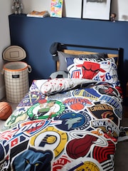 NBA 100% Cotton Single Duvet Cover and Pillowcase Set - Billede 2 af 7