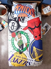 NBA 100% Cotton Single Duvet Cover and Pillowcase Set - Billede 3 af 7