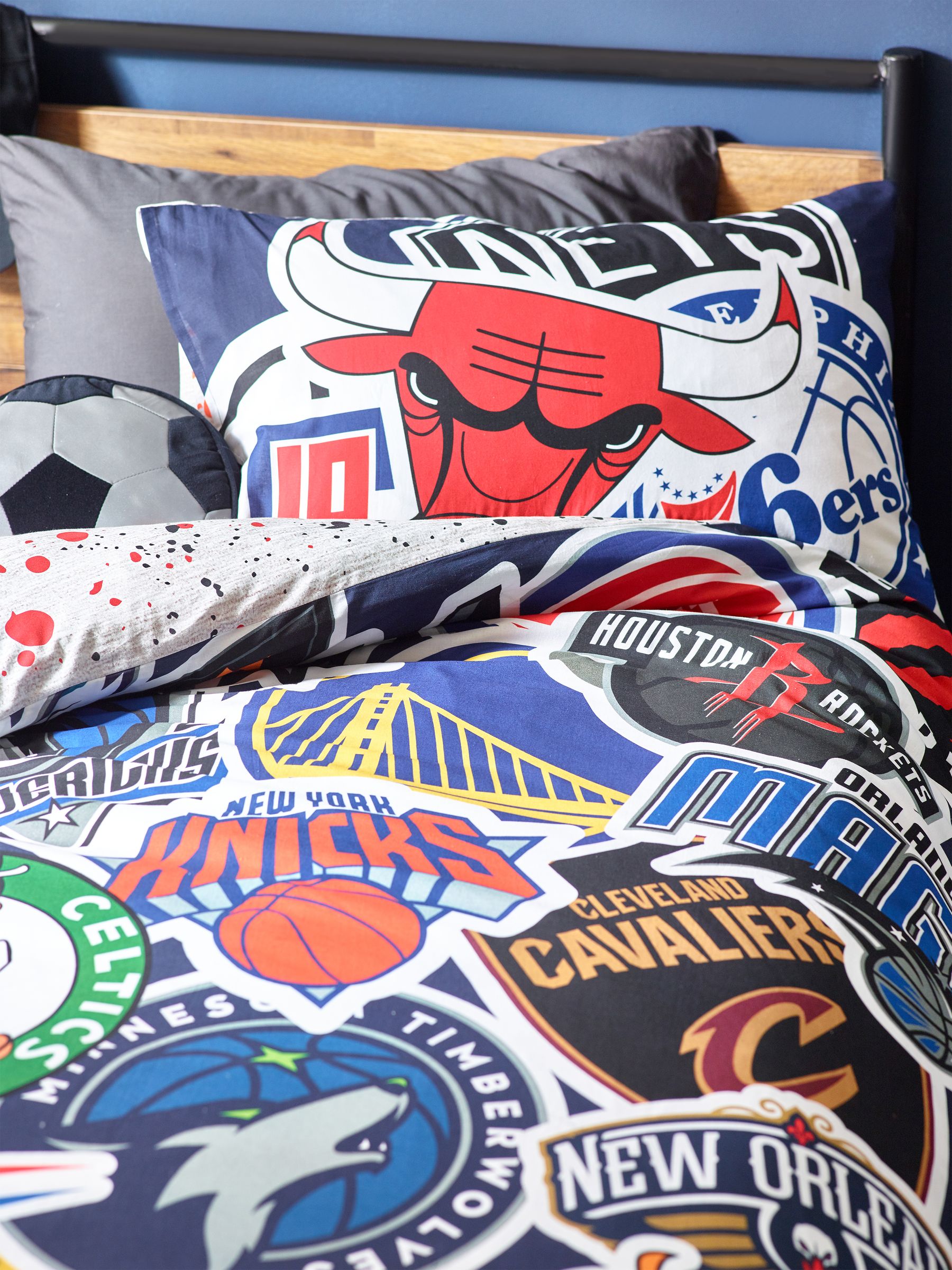 Next：日本 NBA コットン 100% シングル デュベカバー & 枕カバー