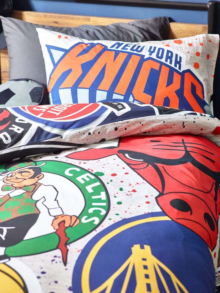 Multi NBA 100% Cotton Single Duvet Cover and Pillowcase Set - Image 6 of 7